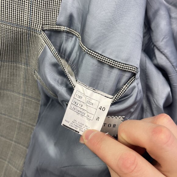 Jack Victor Collection Mens Sports Coat Jacket Listonwood 40R Wool Plaid Preppy - Picture 10 of 15